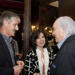 6. With his wife Paloma and composer Antón García Abril